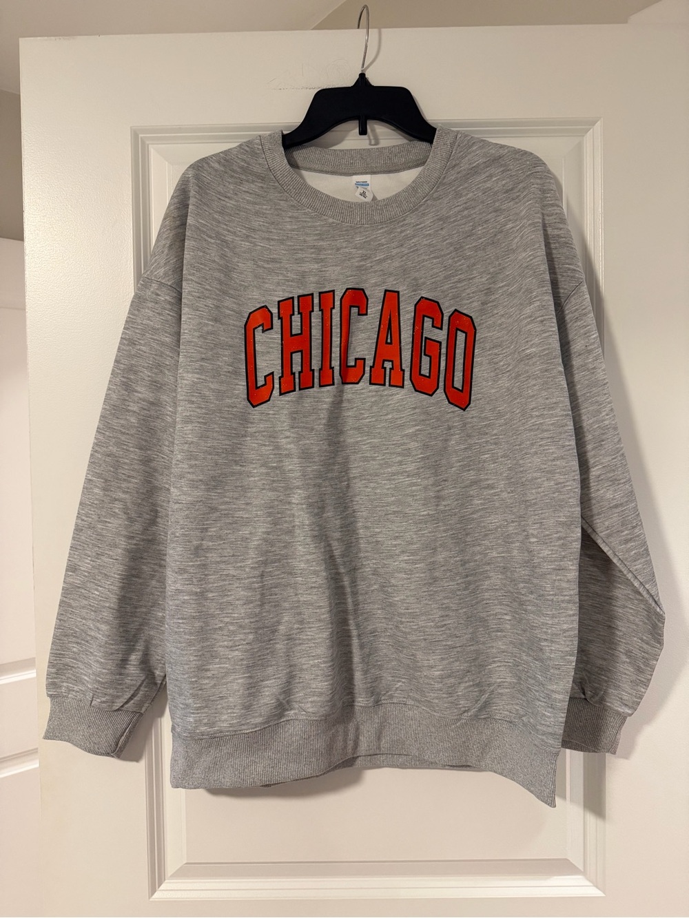 Macy's Gray Sweatshirt with Red CHICAGO Lettering